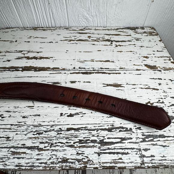 3D Belt Company Brown Genuine Leather Belt Made in Dominican Republic Size 44 - Picture 2 of 16